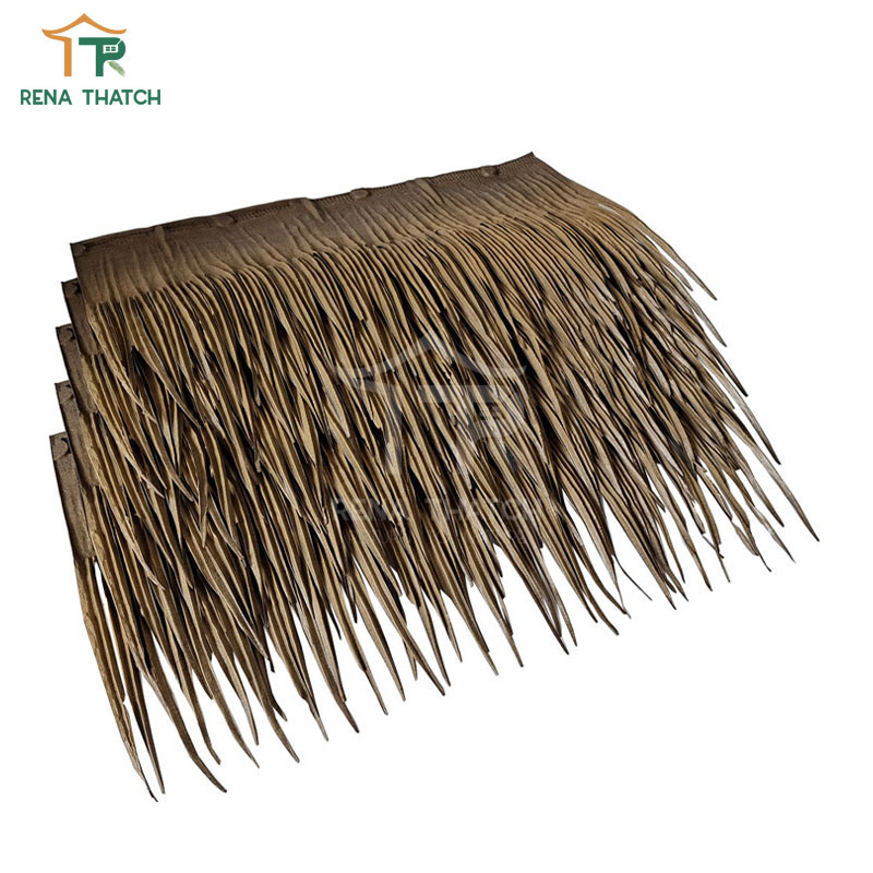 Plastic Fireproof Artificial HDPE Synthetic Palm Panel Palapa Viva Palm Artificial