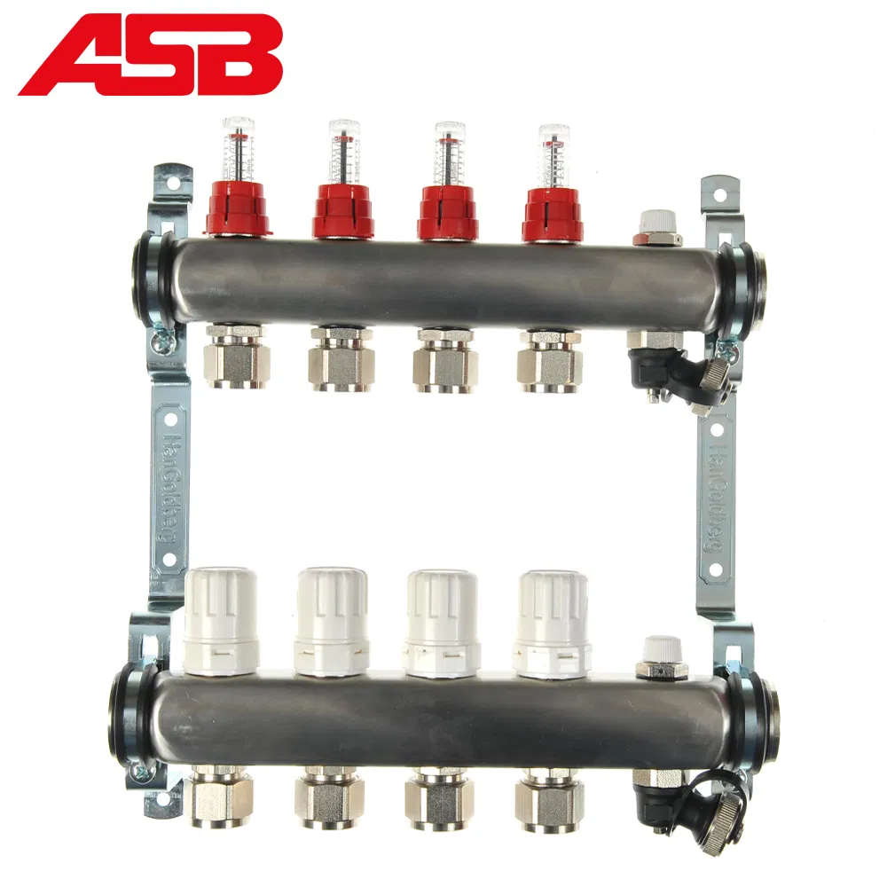 CE Approved Tube Manifold Manufacture for Underfloor Heating System with Flow Meter