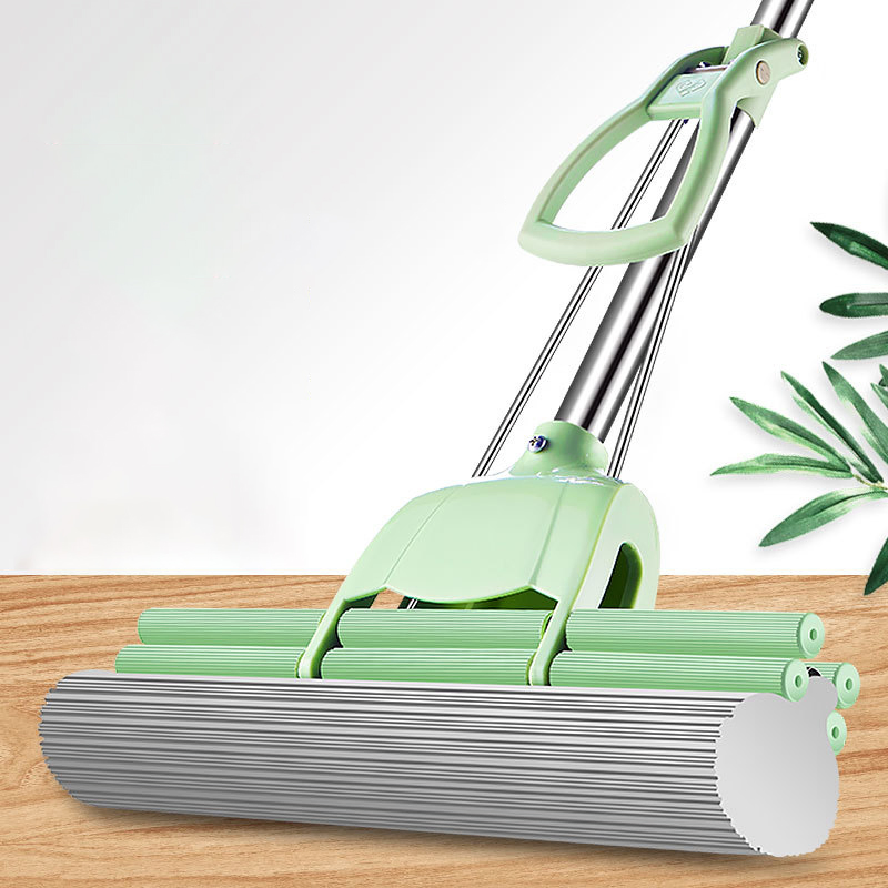 Wholesale Mops Cleaning Floor Mini Sponge Mop Hand-Free Self Squeeze Mop Sponge PVA Sponge Mops Cleaning Floor Mop Easily Dry Wringing