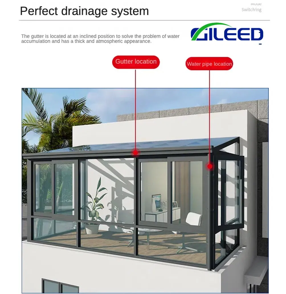 Elegant Aluminum Framed Glass Roof Sunroom for All Seasons