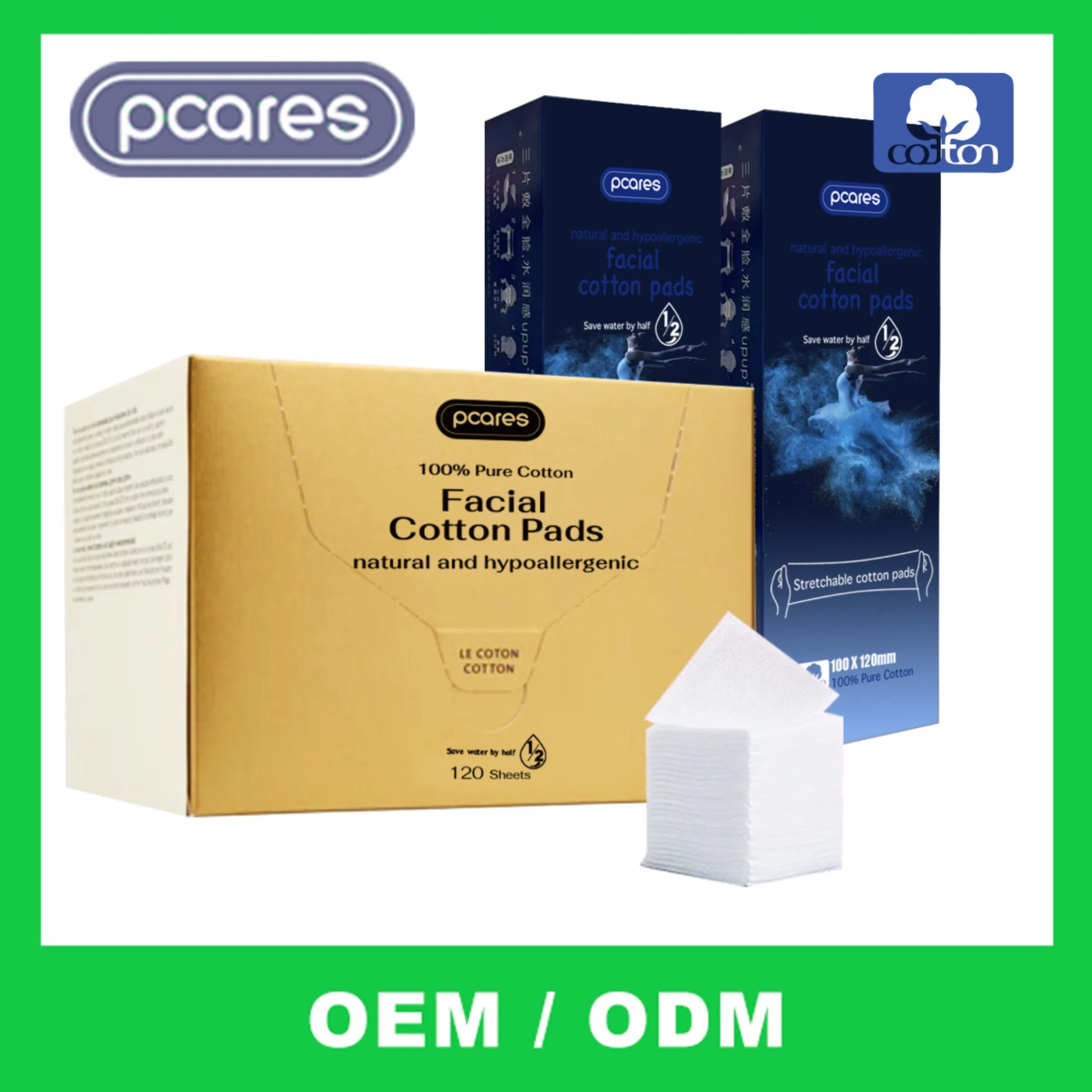 Disposable Organic Cotton Soft and Absorbent Makeup Remover Cleansing Pads Facial Cleansing Pads for Skin Care