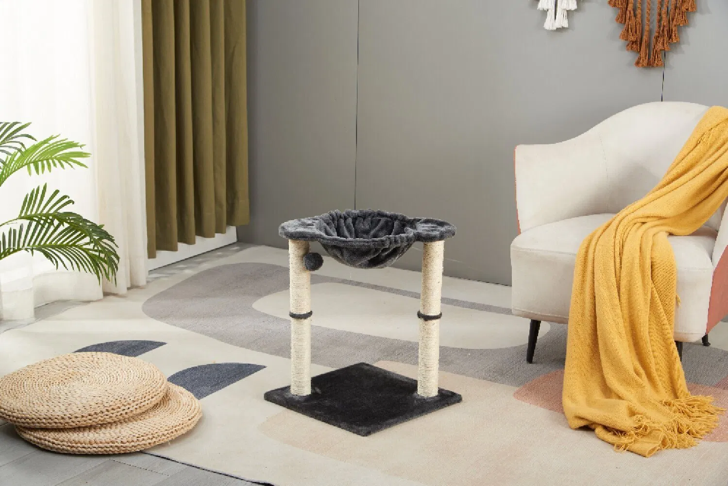 Multi-Functional Solid Wood Cat House for Play and Rest