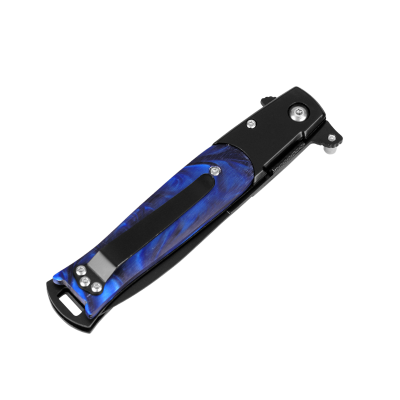 Spring Assisted Pocket Knife Folding Knife with Resin Handle (#31172AT)