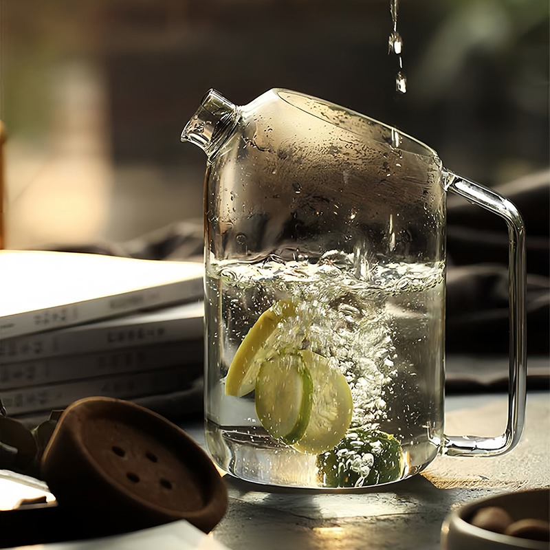 800ml 1200ml 1800ml Large Capacity Summer Iced Fruits Tea Maker Water Jug Pitcher with Cork Lid Kettle