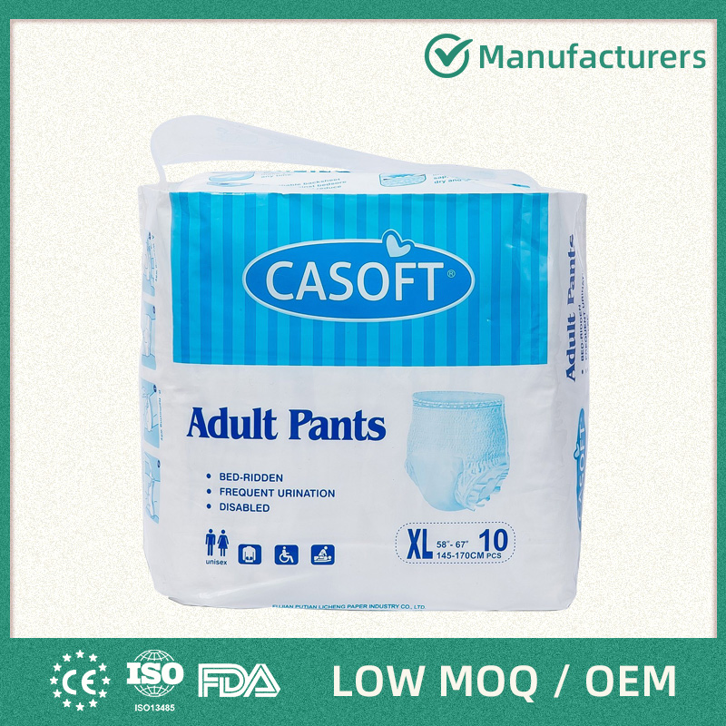 Disposable Adult Diapers Pants with Low Price High Absorb Manufacture Price OEM ODM FDA CE ISO Prodcuts Adult Diapers