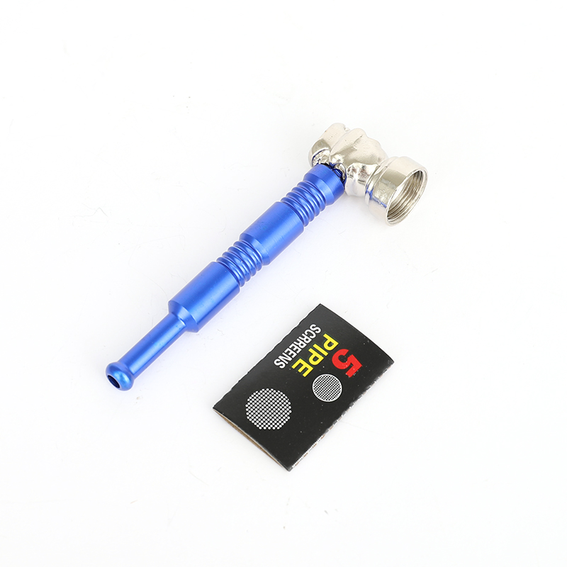 Wholesale Portable Metal Bowl Shaped Tobacco Pipe Aluminum Alloy Tobacco Smoking Pipe
