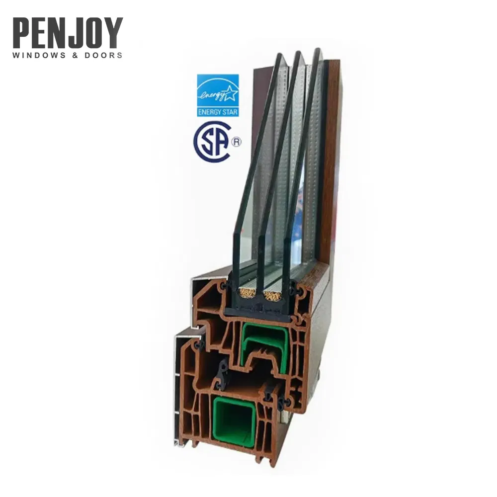 Factory UPVC Casement Window Janelas PVC Insulated Windows