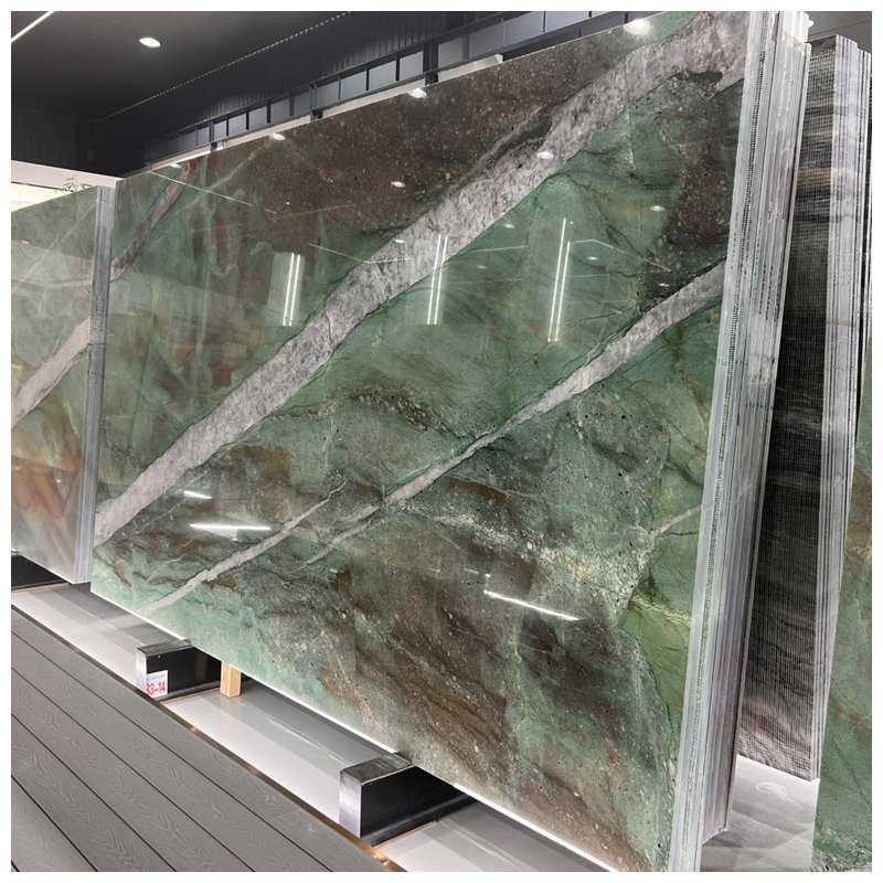 Green Patagonia Polished Quartzite Slabs for Countertops and Tables