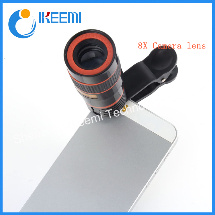 8X Zoom Optical Phone Telescope Mobile Telephoto Camera Lens and Clip for iPhone