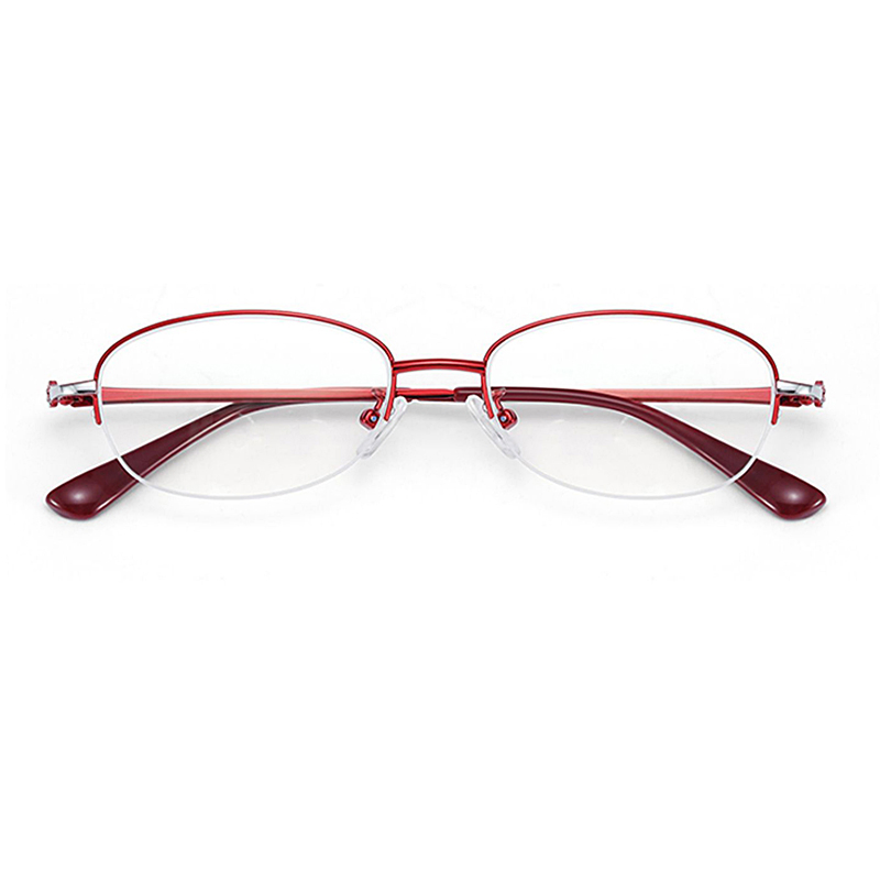 Anti-Blue Light and Anti-Fatigue Ultra-Light and Fashionable Half-Frame Reading Glasses