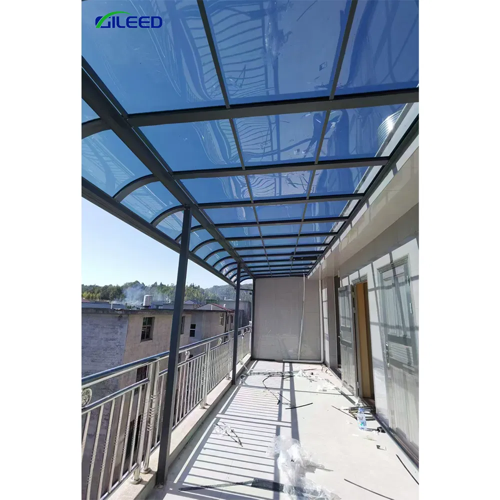Aluminum Canopy Upgrade Thicken Heat Insulated PC Solid Sheet Roof Awning