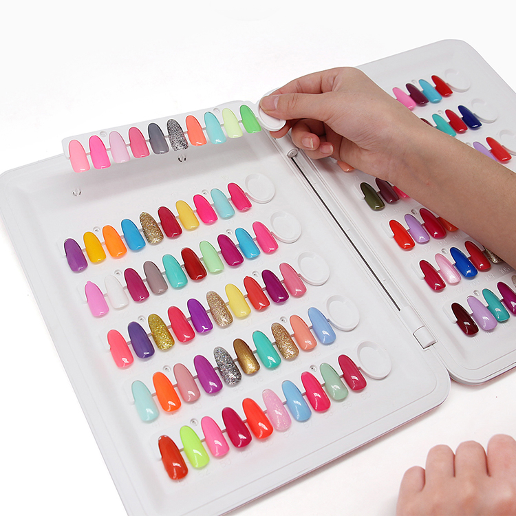 Custom Manicure Nail Tips Display Nail Art Polish Color Chart Book