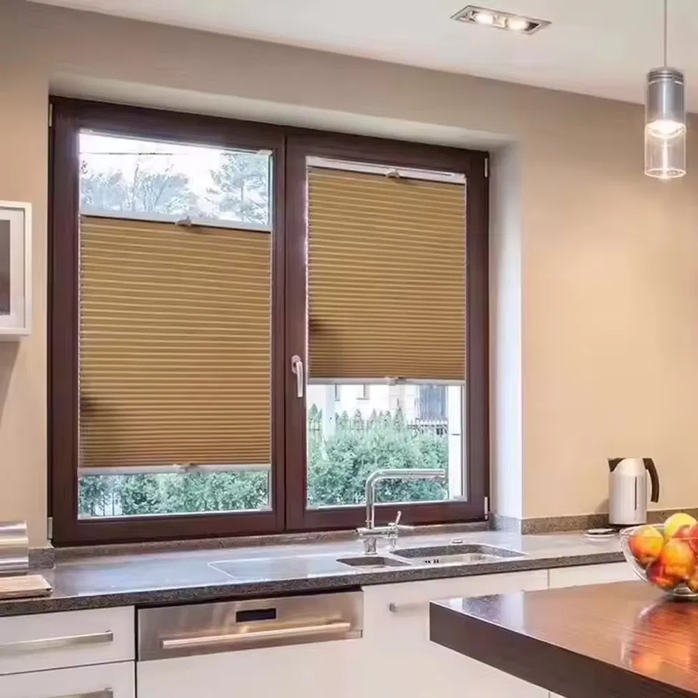 Modern Blackout Honeycomb Roller Shades Day and Night Blinds Fabric for Home Window Decor