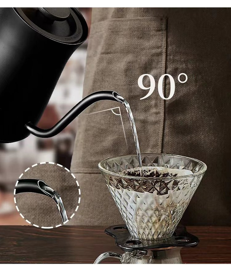 600ml 1200W Stainless Steel Coffee Tea Pot Pour Over Coffee Kettle Gooseneck Electric Kettle