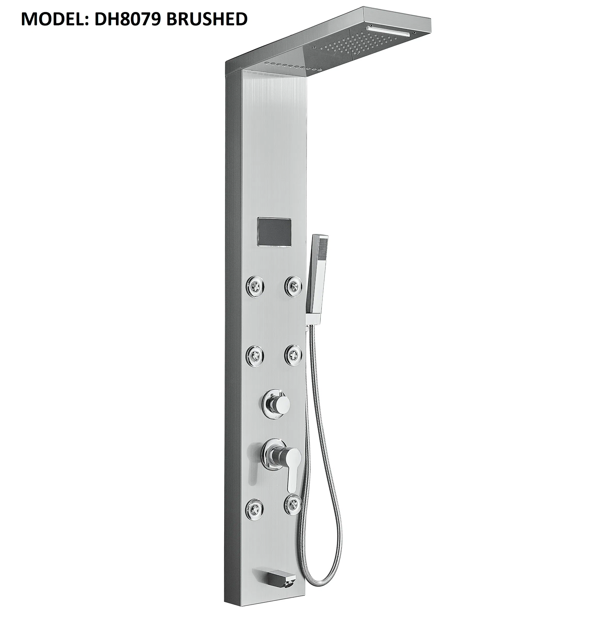 Wall Mounted Shower Panel with Waterful Shower Head Four Functions Stainless Steel Shower Column Bathroom Sanitary Ware Supplier in China