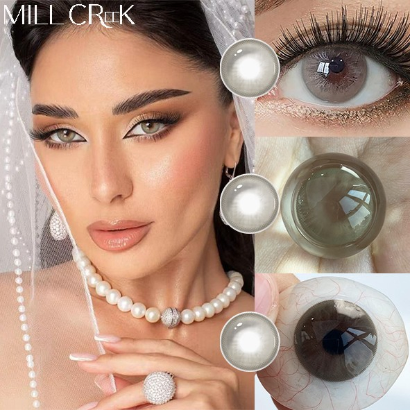Mill Creek Beautylens Blue Grey Soft Color Contact Lens Beautiful Style Wholesale Yearly Disposable Colored Eye Contact Lenses OEM