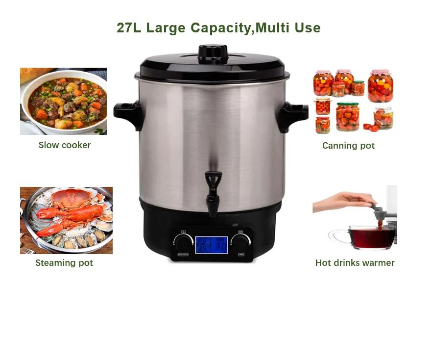 Electric Multi Cooker Skillet Fruit Canner Water Bath Boiler Steam Pot