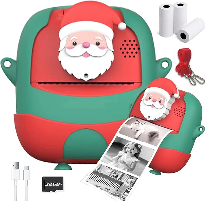 Best Quality 2.0-Inch Screen Children HD Digital Camera Instant Photo Printer with 32g TF Card + Card Reader