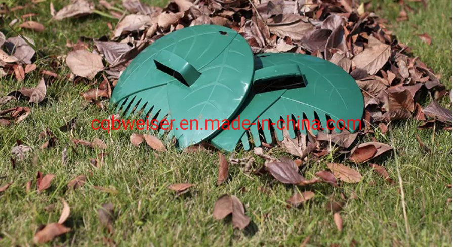 Plastic Garden Lawn Grass Hand Rake Leaf Grabber Scoops