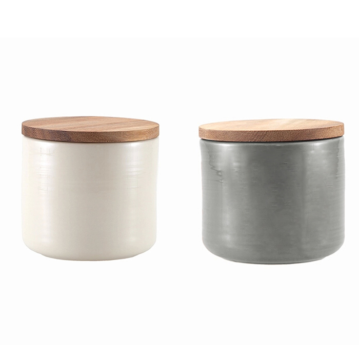 Wholesale Cylinder Ceramic Candle Jar with Lid