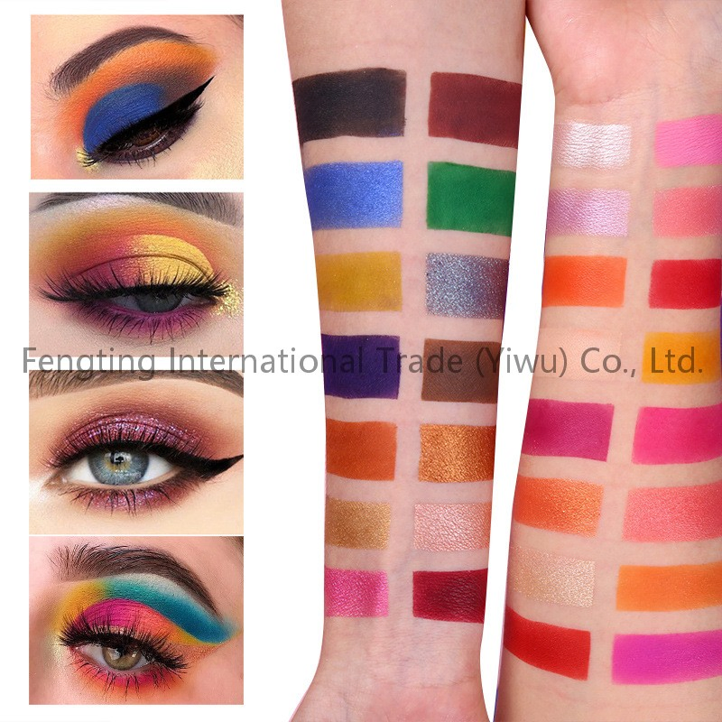30 Shades Eyeshadow Palette Private Label Eye Shadow Palette Mini Cute Custom Small Square Eyeshadow Tin Pan