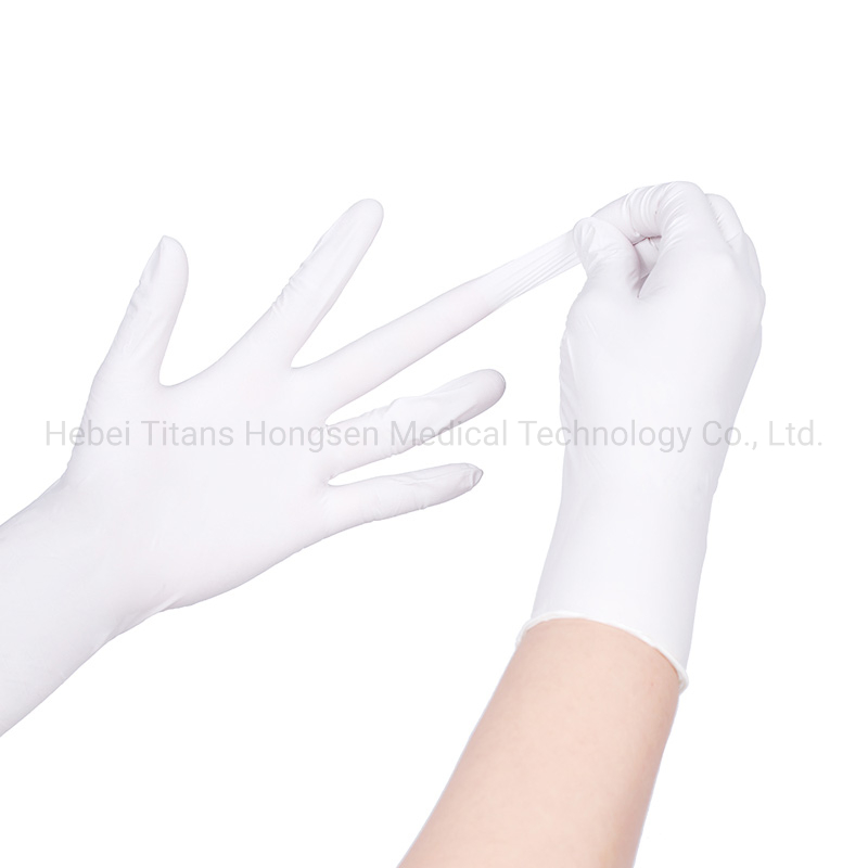 Stock in USA White Durable Powder Free Nitrile Industrial Gloves