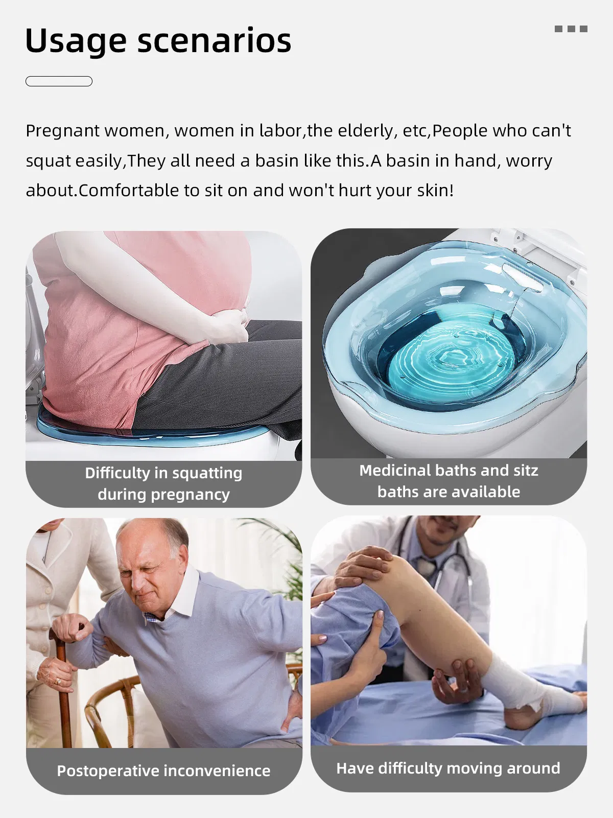 Портативный биде для унитаза, пластиковый, женский