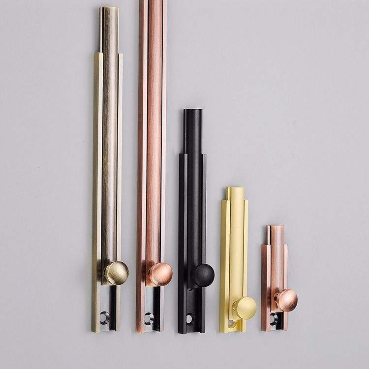 Wholesale Pure Brass Solid Latch Electroplating Brushed Door Bolt Heavy Duty Solid
