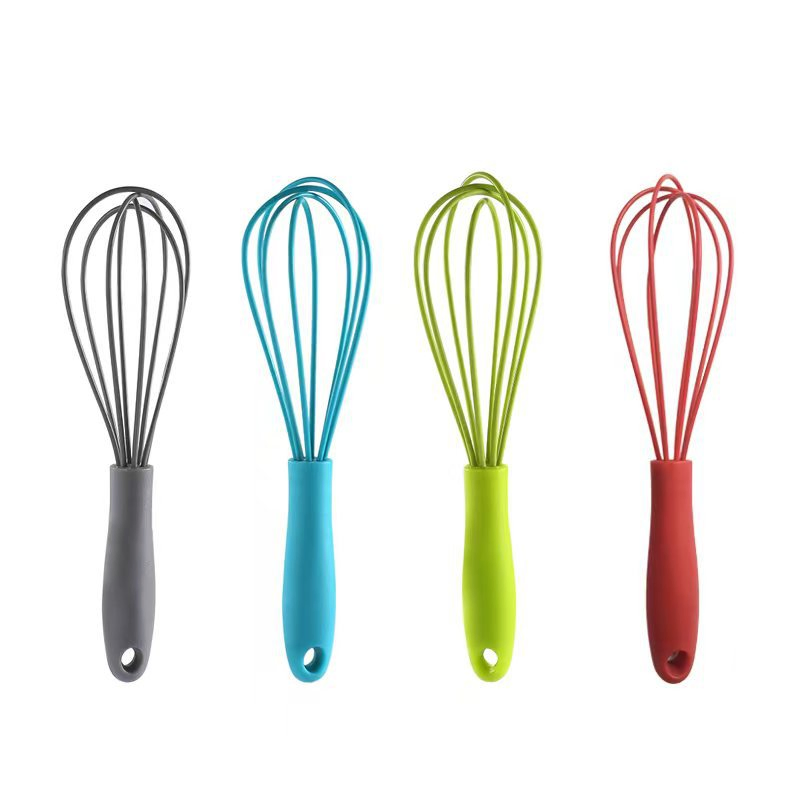 Household Mini Silicone Egg Beater with Handle Kitchen Egg Whisk Bake Tool Egg Agitator