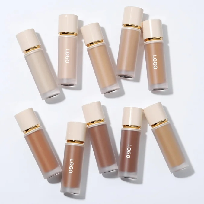 Matte Finish High Coverage Liquid Cream Concealer Makeup for Under Eye Dark Circles Acne Blemishes