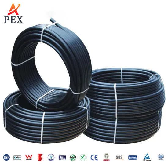 China Manufacturer 200*9.6mm SDR21 Water Supply Black HDPE Pipes and Fittings