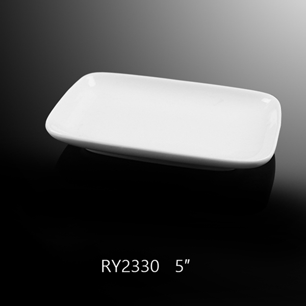 Durable 5" Porcelain Dishes Ceramic Towel Dish for Hotel