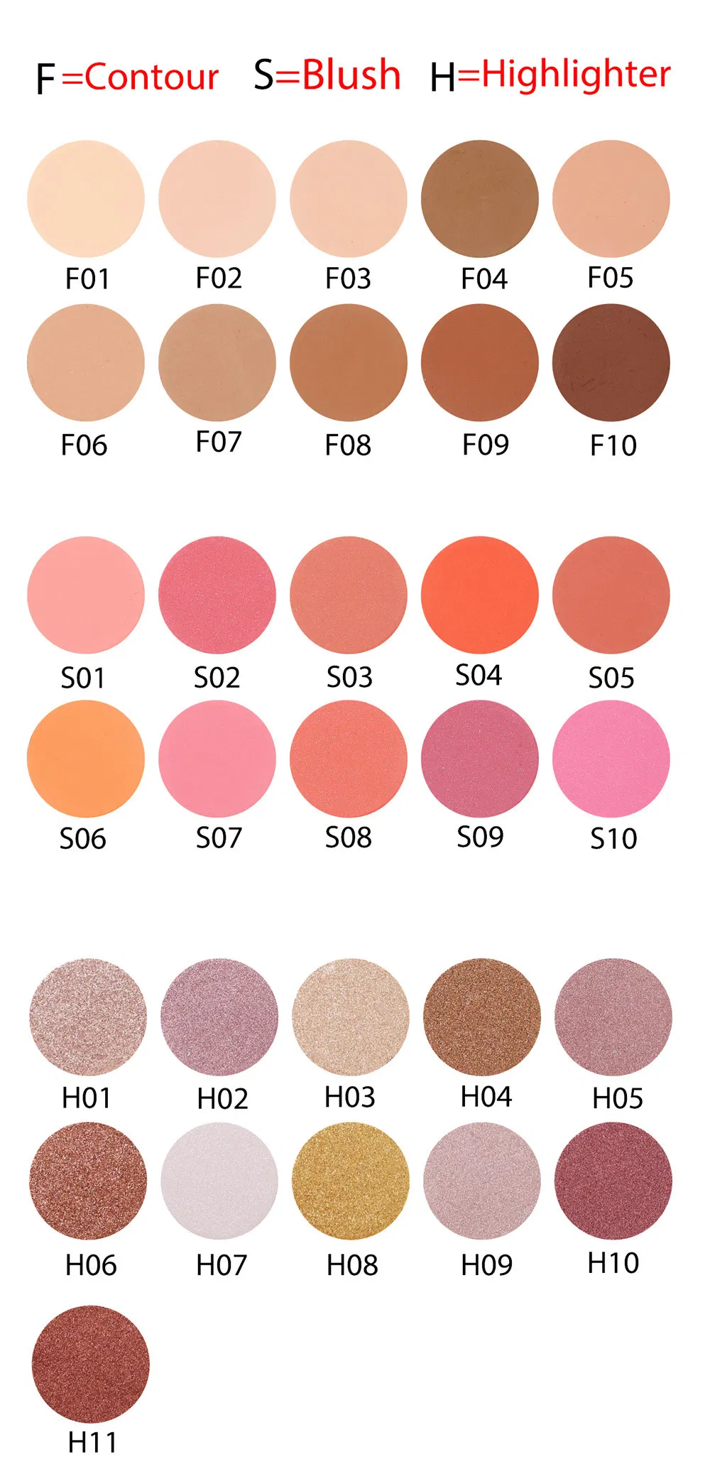 OEM 6color Eyeshadow Tray 42mm Pearlescent Matte Bloom Grooming Tray