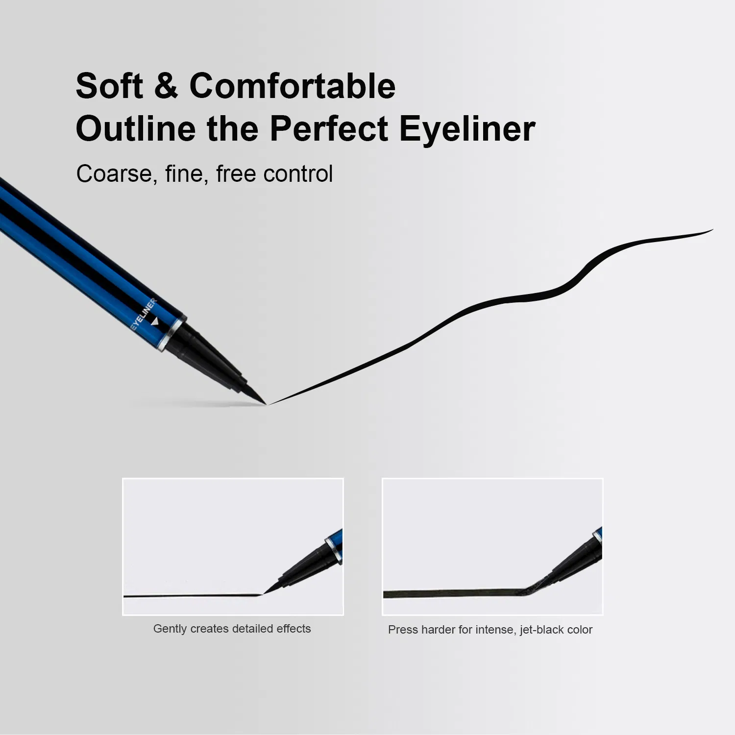 Waterproof Sweat-Proof Liquid Eyeliner Eye Makeup Wholesale Customizable Free Sample