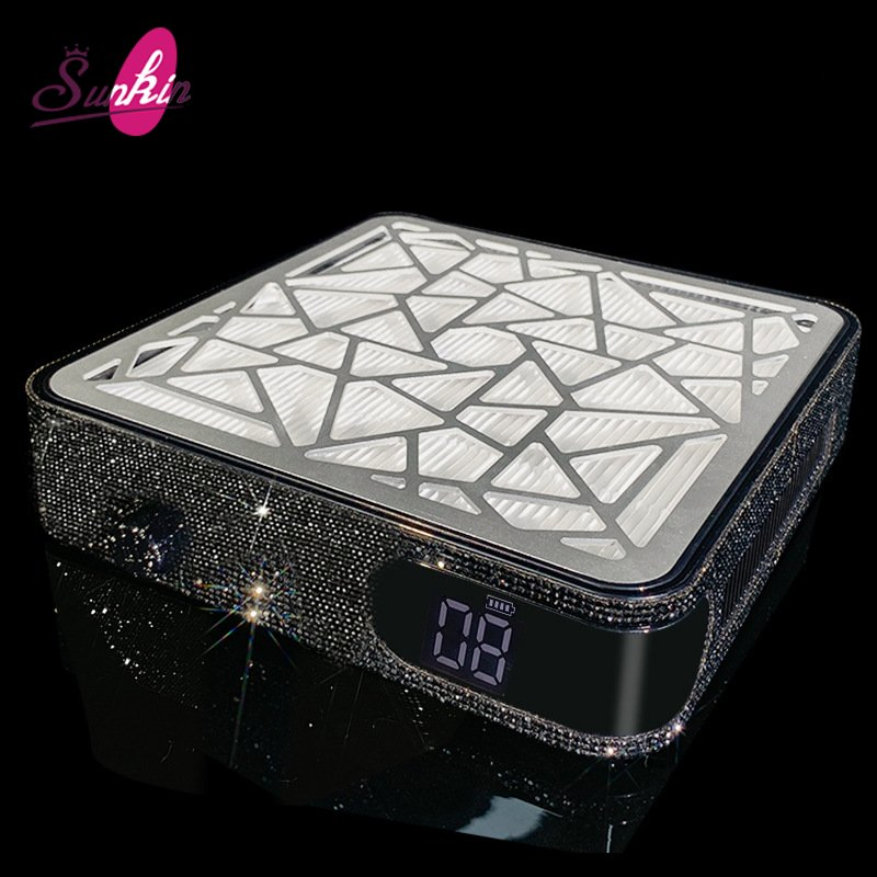 Diamond Nail Dust Collector Brushless Motor Rechargeable Nail Vacuum Cleaner