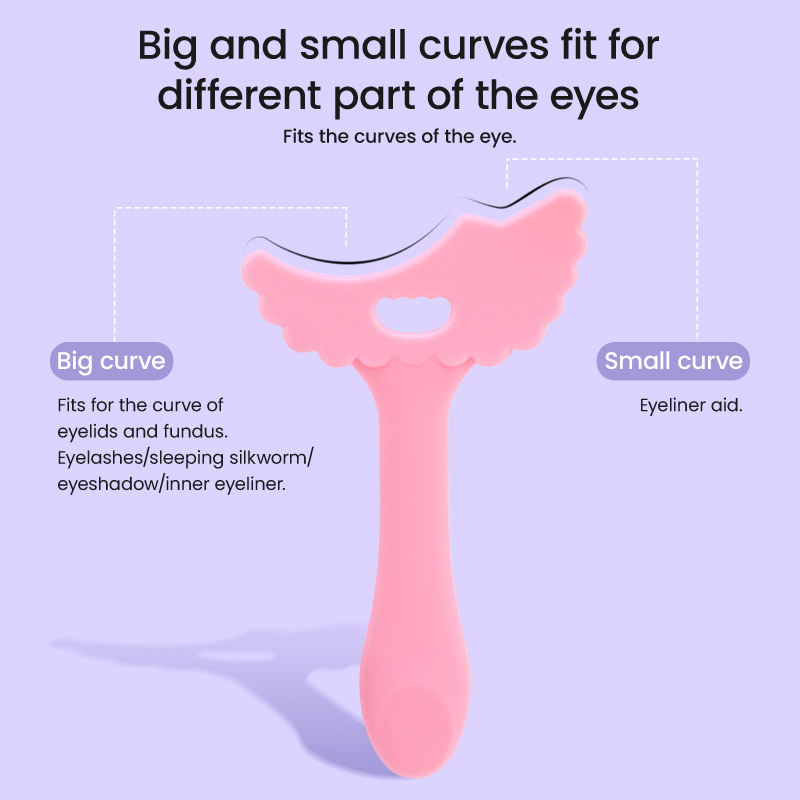 Custom Logo Professional Mascara Guard Reusable Silicon Shadow Shield Portable Eyelash Makeup Applicator Tool Eye Makeup Aid Silicone Eyeliner Stencils
