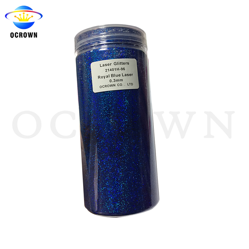 Ocrown Holographic Dark Blue Glitter Flakes Hologram Pigment Powder