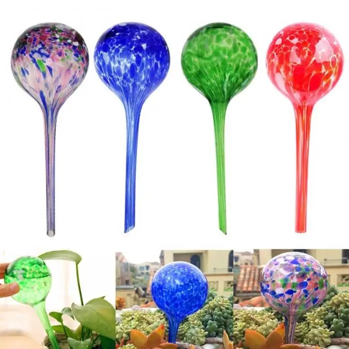 Automatic Watering Pear Balls Glass Drip Irrigation Can Lazy Hydro Bonsai Garden Tools Self-Watering Ball