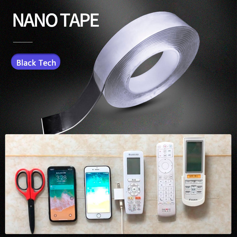5m Washable Traceless Nano Adhesive Double Sided Gel Tape Nano Adhesive Tape for Kitchen