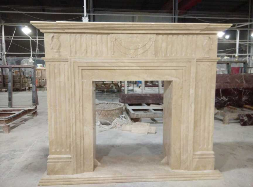 Luxury Carving Marble Fireplace Mantels for Home Decoration