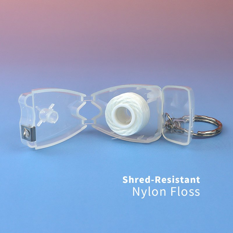 Portable Keychain Box 10m/15m Dental Floss Waxy Mint Oral Care