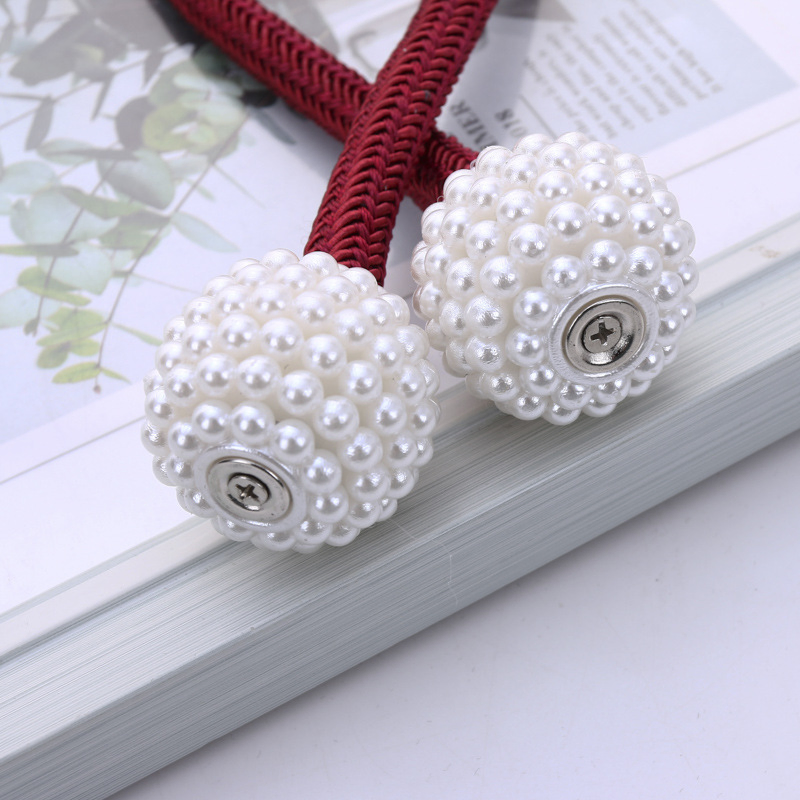 Curtain Pearl Magnetic Buckle Magnet Straps Curtain Accessories Home Textile Accessories Lace
