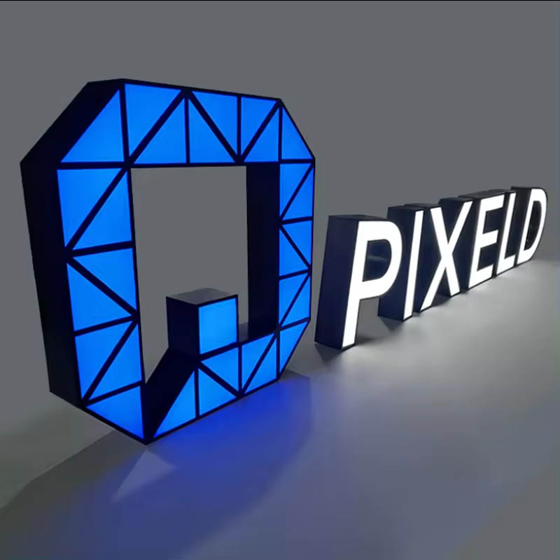 Outdoor 3D Backlit Illuminated Custom Wall Logo Sign Channel Letters Wholesale