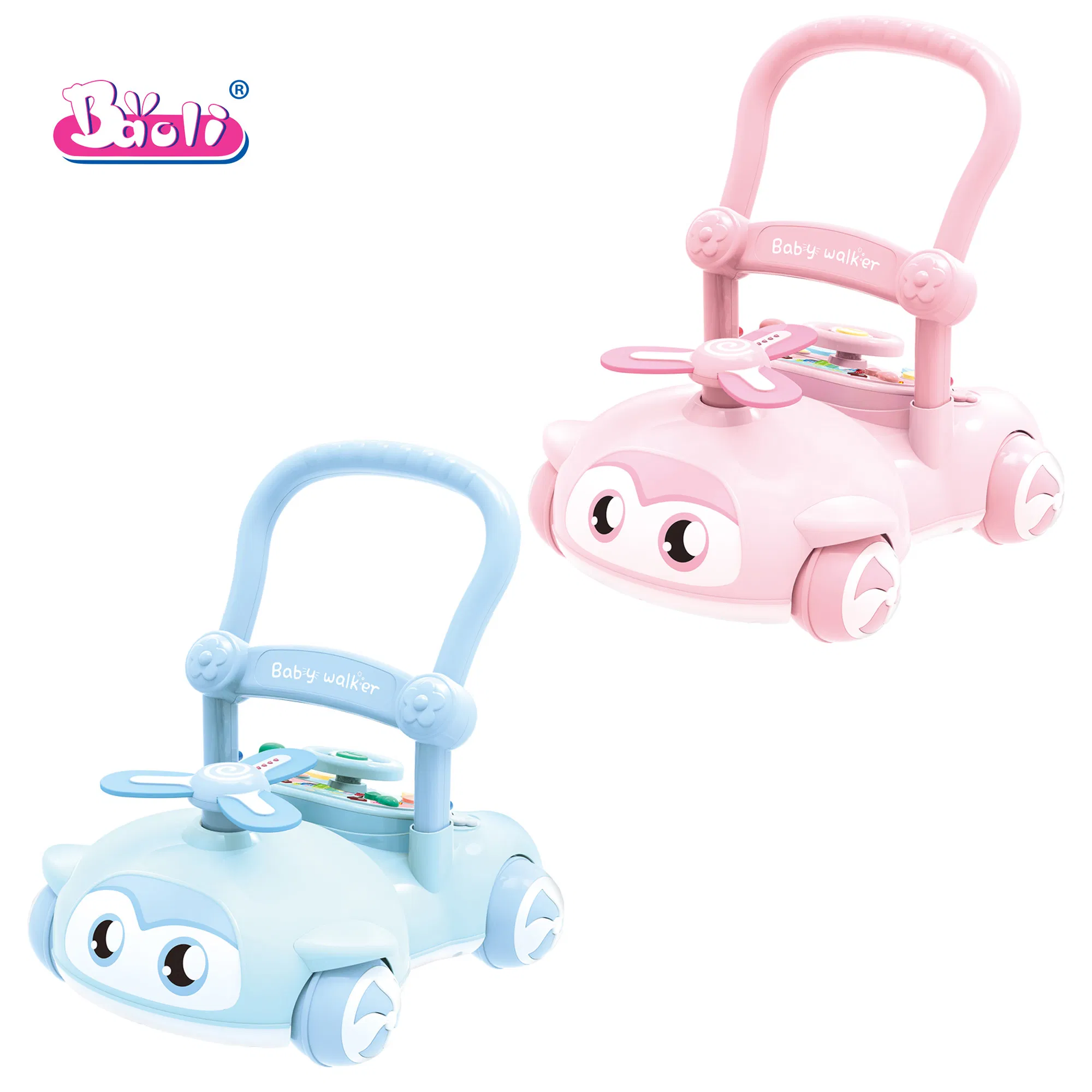 Baoli Toddlers Music Sound Light Wheel Educational Toy Baby Walker