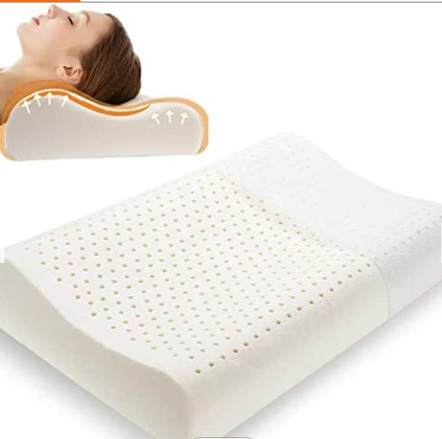 Healthy Sleep Quality Contour Hypoallergenic Latex Pillow for Back and Side Sleepers Eco-Friendly Firm Pillow