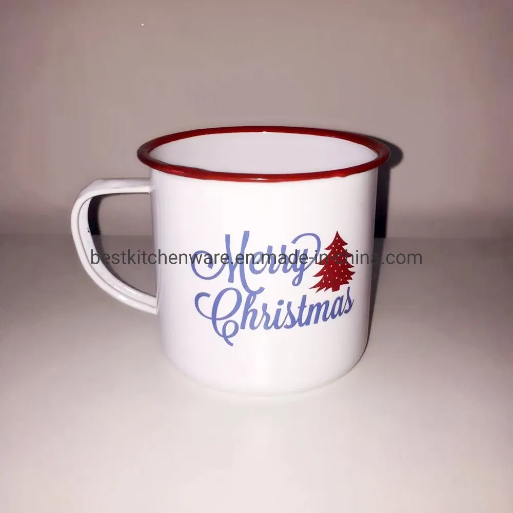 Enamel Camping Mug Enamel Mug with Christmas Design