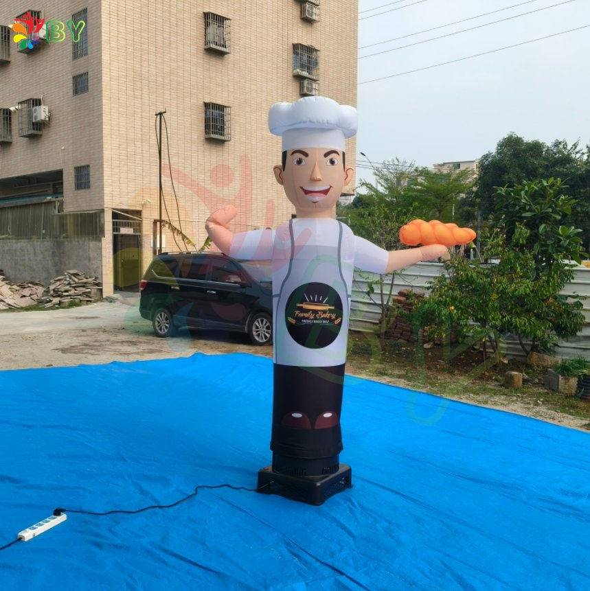 3m H Restaurant Welcome Waving Hand Chef Air Dancer, Inflatable Chef Waving Arm Sky Dancer for Sale