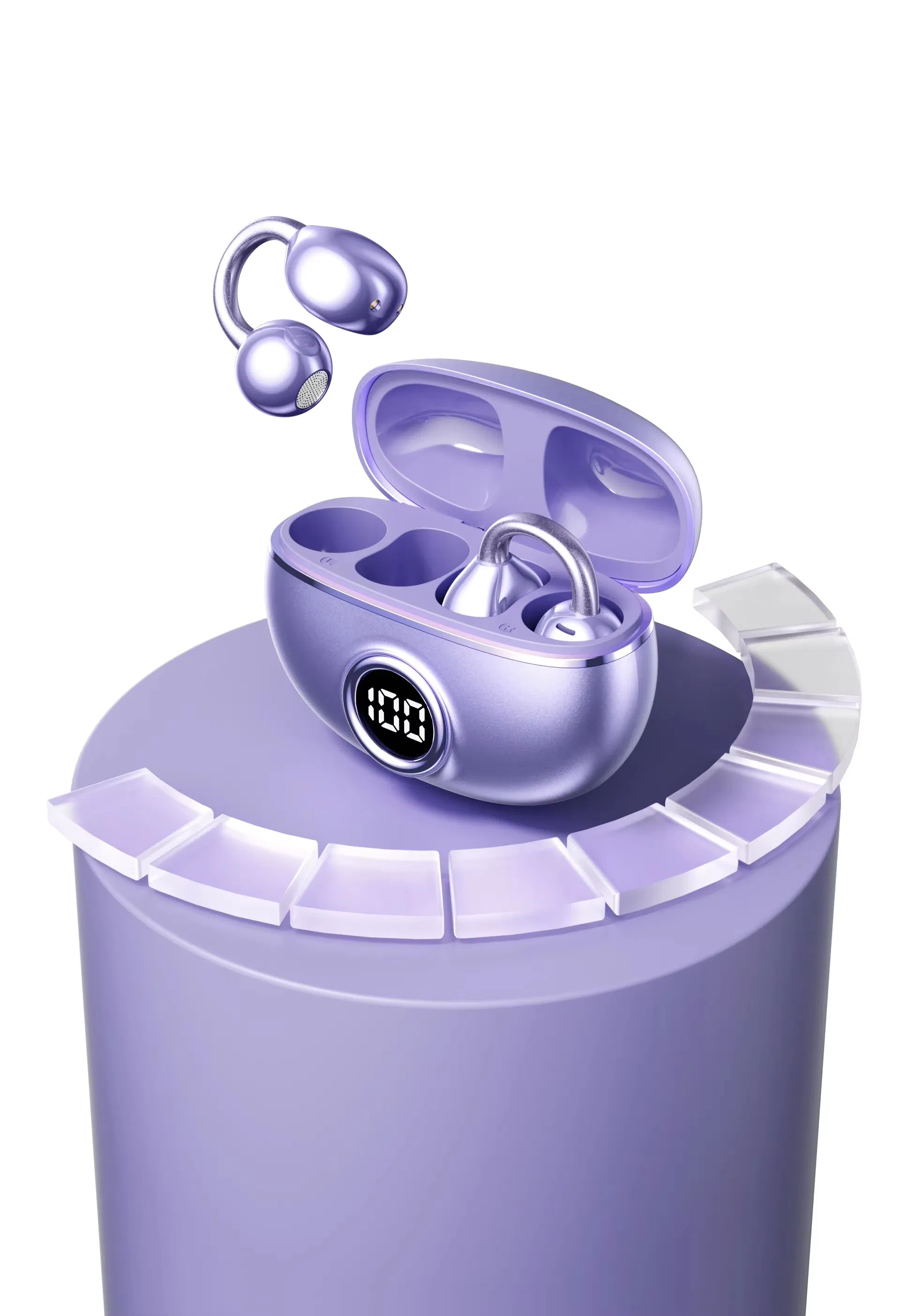 Private Model Headphone Noise-Cancelling Wireless Sports in-Ear Digital Display Long Life Headphone