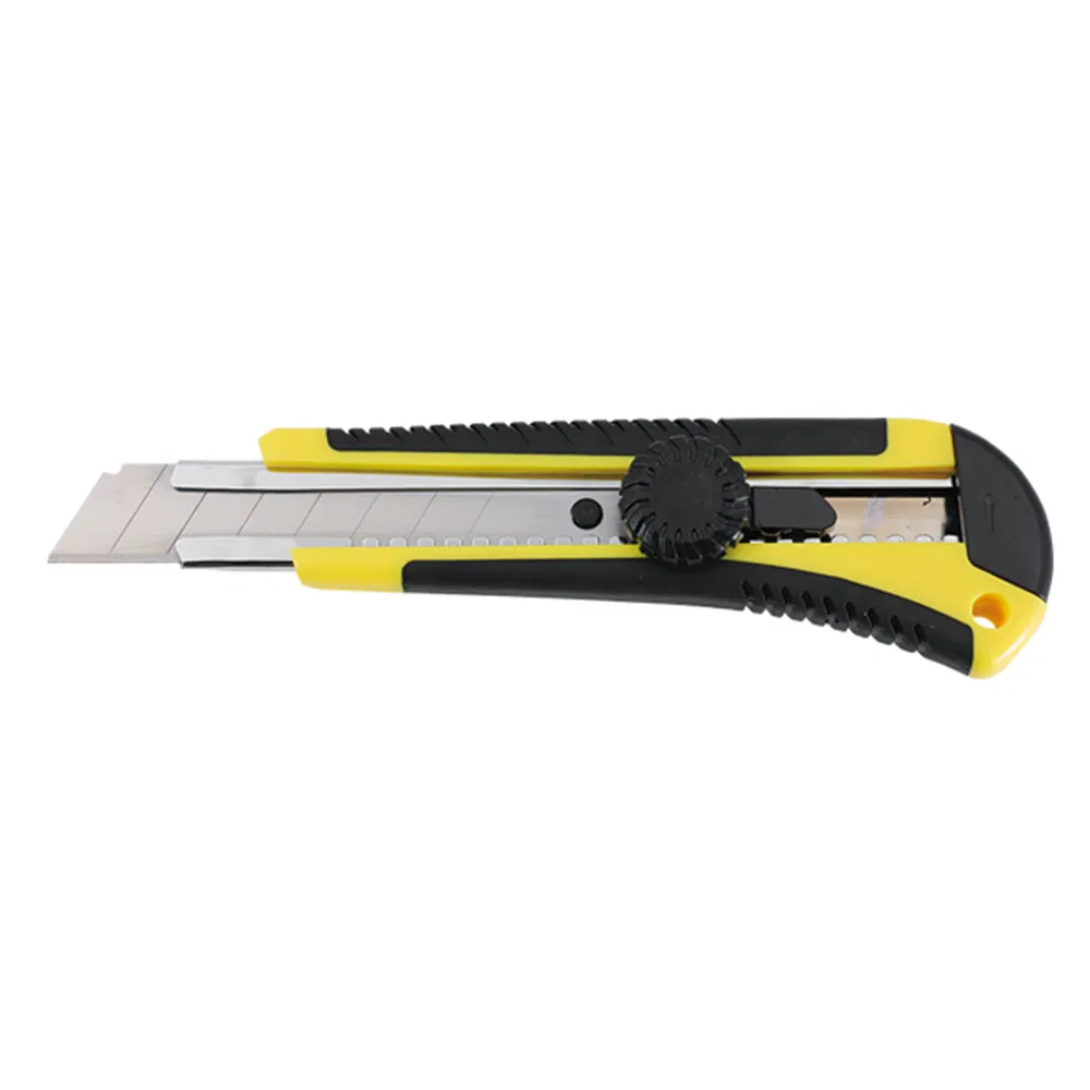 9mm/18mm Cutting Tools 8-Snap off Blade ABS-Rubber Case Utility Knife