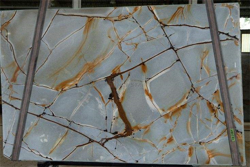 Newstar Blue Tiles Floor Tiles Marble Gloss Blue Roman Quartzite Bathroom Wall Tiles Luxury Blue Marble Slab